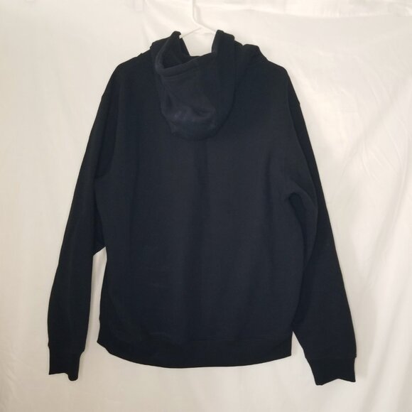 CAT Hoodie Men L Black Hooded Pullover Sweatshirt Jacket Caterpillar Work Pocket - Picture 3 of 12